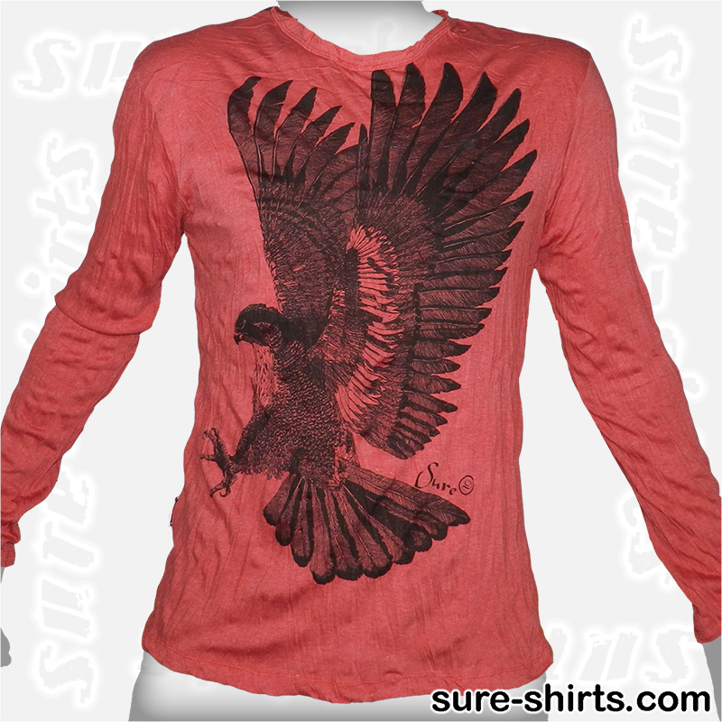 Golden Eagle - Red Long Sleeve Shirt size M