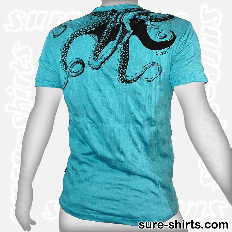 Octopus - Teal Tee size L