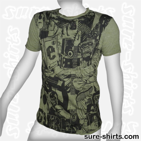 Monkey Studio - Olive Green Tee size M