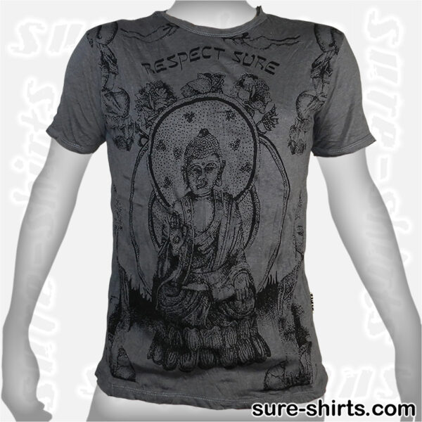 Buddha Respect - Grey Tee size M