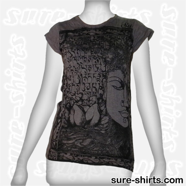 Buddha Tree Face - Dark Grey Women Tee