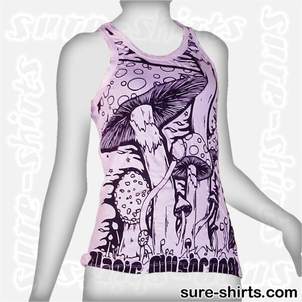 Magic Mushrooms - Light Pink Women Tank Top / Singlet