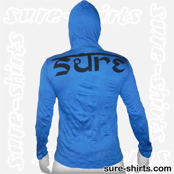 Nice Ganesha - Blue Long Sleeve Hoodie size M