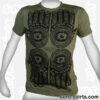 Buddha Hands - Olive Green Tee size M
