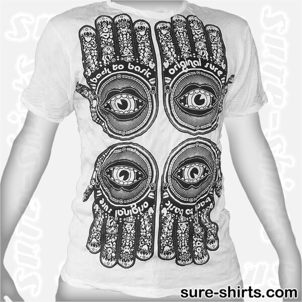 Buddha Hands - White Tee size M