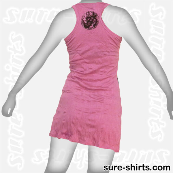 Dancing Ganesha - Pink Women Tank Dress / Sundress