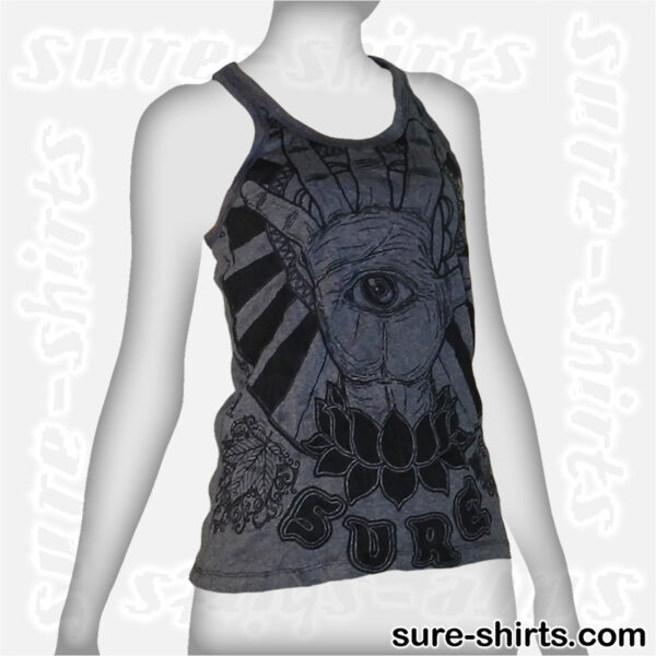 Spiritual Hand - Dark Grey Women Tank Top / Singlet