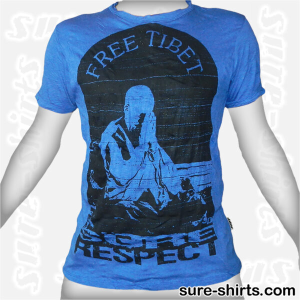 Free Tibet - Blue Tee size M