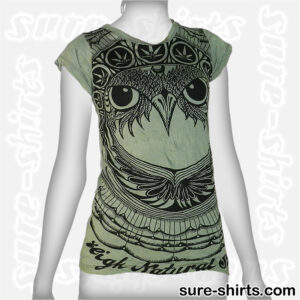 Cannabis Owl - Mint Green Women Tee