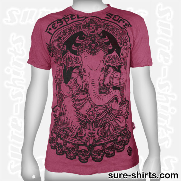 Cute Ganesha - Ruby Red Tee size M