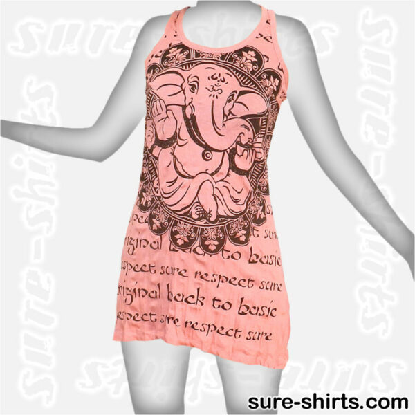 Ganesha Relaxed - Light Pink Women Tank Dress / Sundress