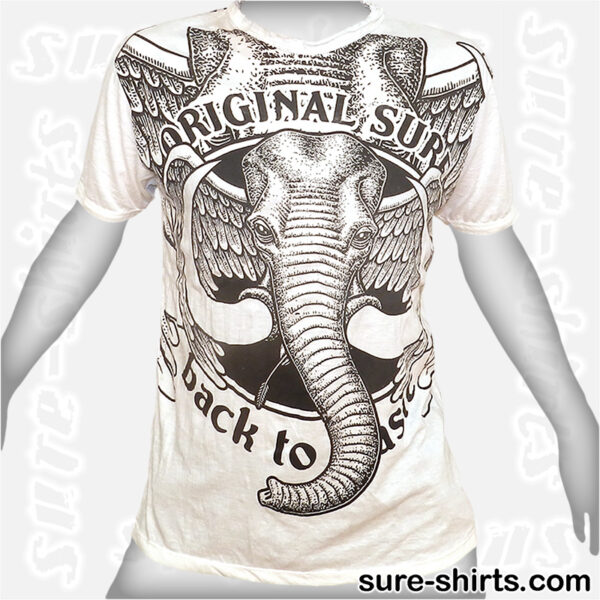 Winged Elephant - White Tee size L