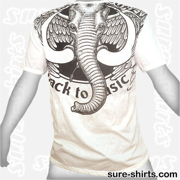 Winged Elephant - White Tee size L