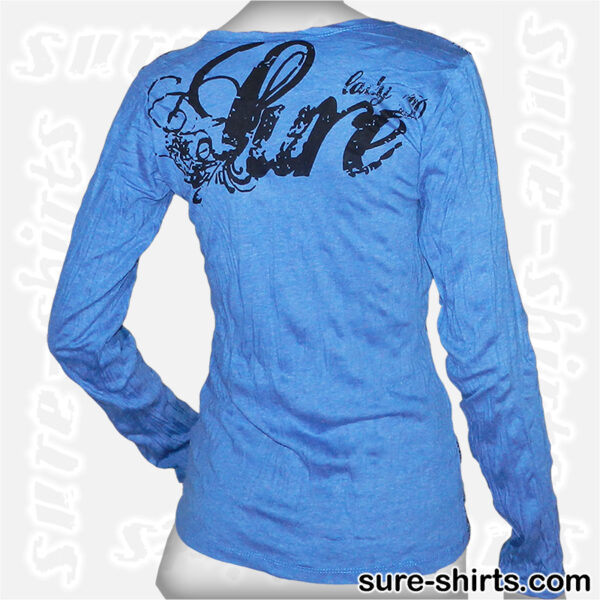 Elephant - Blue Women Long Sleeve Shirt