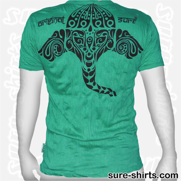 Ganesha Tribal - Aquamarine Green Tee size M