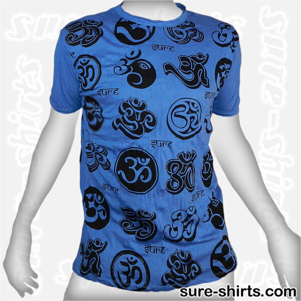 Om Symbols - Blue Tee size L