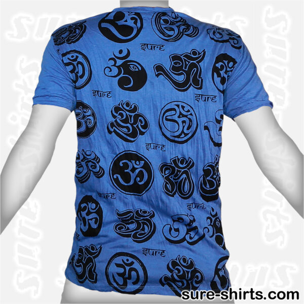 Om Symbols - Blue Tee size L