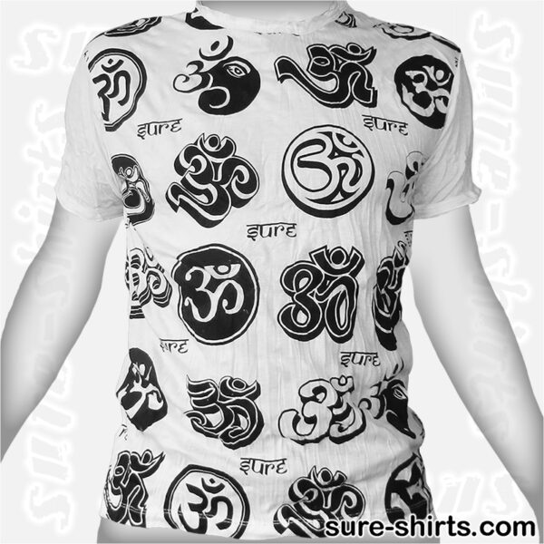 Om Symbols - White Tee size M