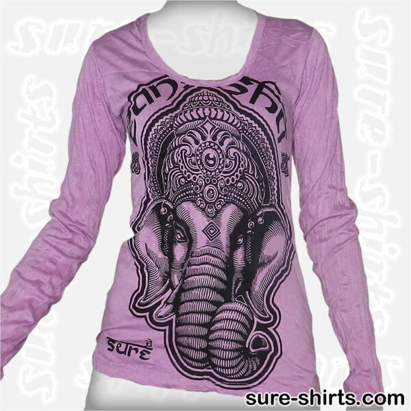 Lord Ganesha - Violet Women Long Sleeve Shirt