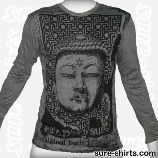 Great Buddha - Grey Long Sleeve Shirt size M