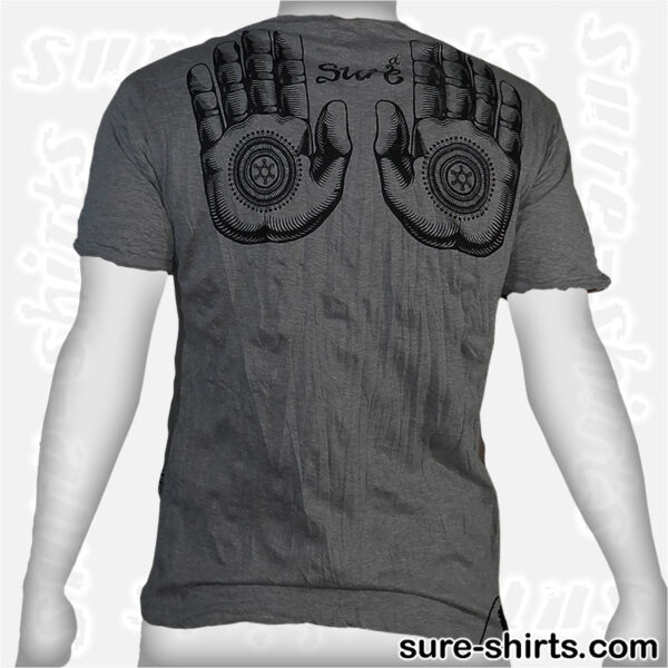 Buddha Hand Mandala - Dark Grey Tee size Msize M