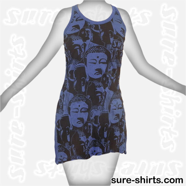 Great Buddhas - Blue Women Tank Dress / Sundress