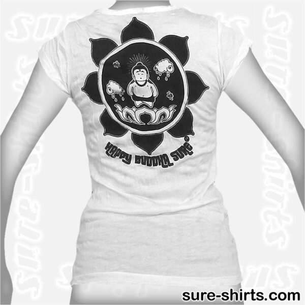 Happy Buddha - White Women Tee