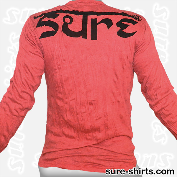 Wise Ganesha - Red Long Sleeve Shirt size M