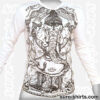 Wise Ganesha - White Long Sleeve Shirt size M