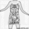 Wise Ganesha - White Women Tank Dress / Sundress