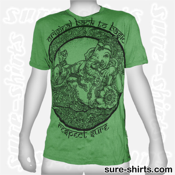 Cozy Ganesha - Green Tee size L