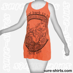 Cozy Ganesha - Orange Women Tank Dress / Sundress