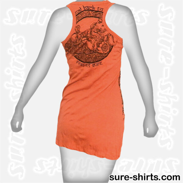 Cozy Ganesha - Orange Women Tank Dress / Sundress