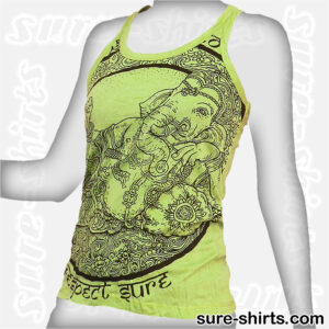 Cozy Ganesha - Light Green Women Tank Top / Singlet