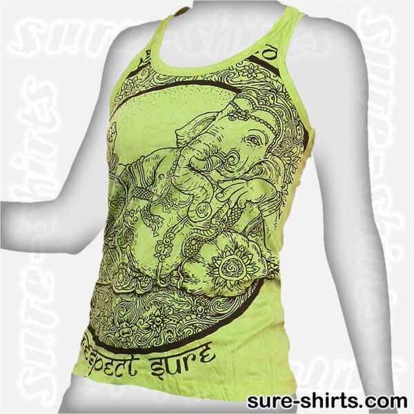 Cozy Ganesha - Light Green Women Tank Top / Singlet