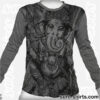 Protector Ganesha - Grey Long Sleeve Shirt size M