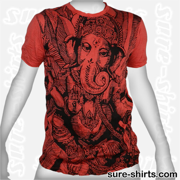 Protector Ganesha - Red Tee size M