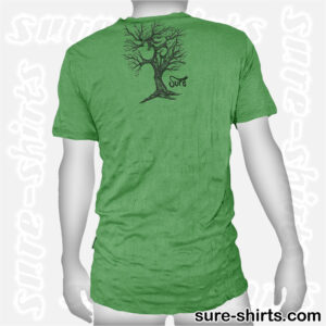 Om Tree Sketch - Green Tee size L