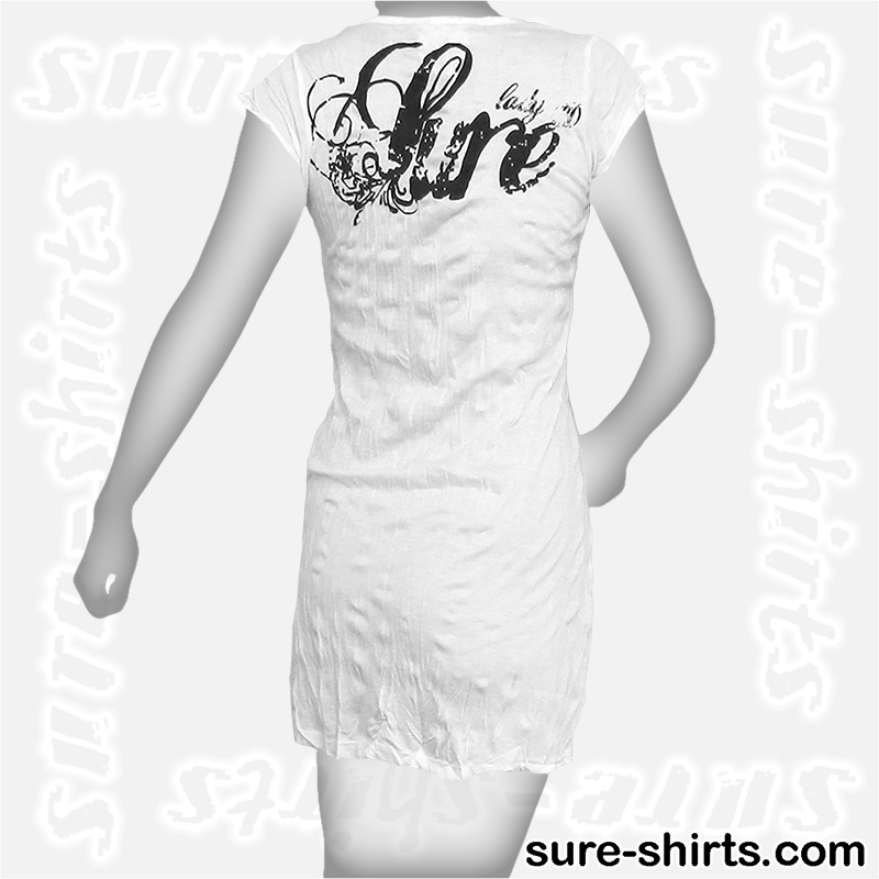 Feather Girl - White Women T Dress / Summer Dress