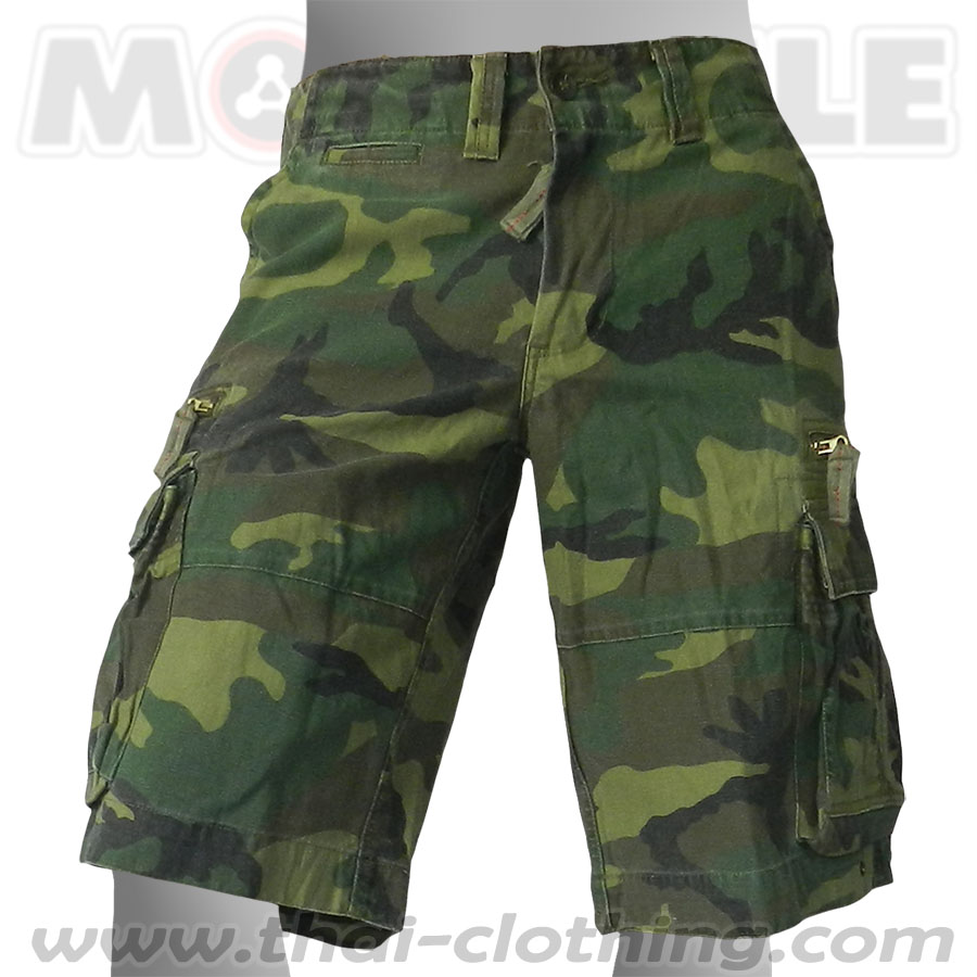Cruiser Military Shorts Camo Woodland Cargo pants
