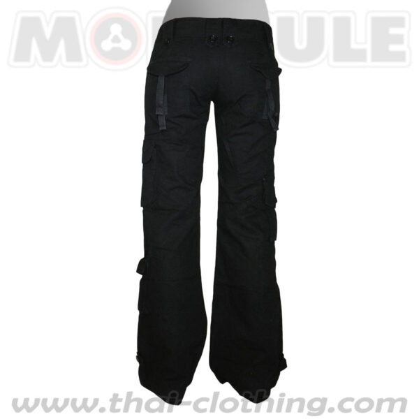 45062 Vogue Molecule Women Pants Black Long flared Pants