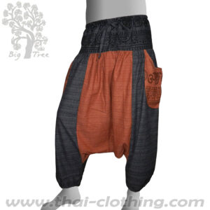 2 Colored Harem Pants Anthracite Earth Brown - BIG TREE