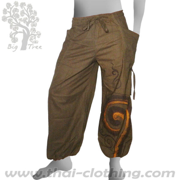 Beige Brown Leg Lace Pants - BIG TREE