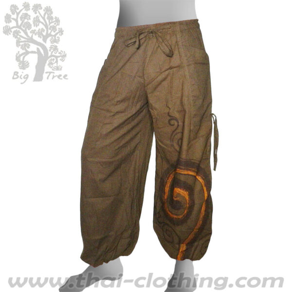 Beige Brown Leg Lace Pants - BIG TREE