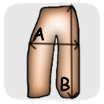 Big Tree - Leg Lace Pants Measurements