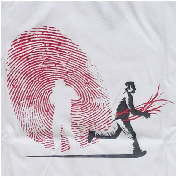 Fingerprint Thief - white ROCKY T Shirt