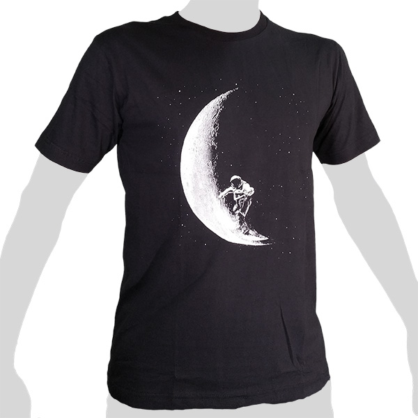 Astronaut Moon Surfer - white ROCKY T Shirt Thailand