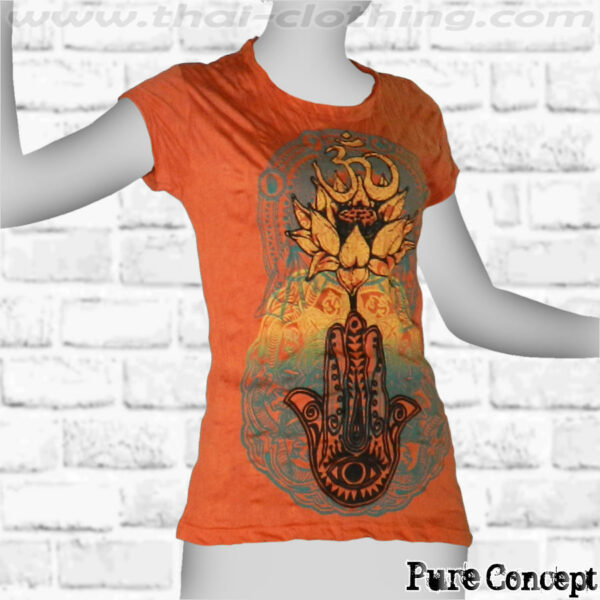 Hamsa Om / Lotus - Orange Pure Concept WOMEN T-Shirt Tee
