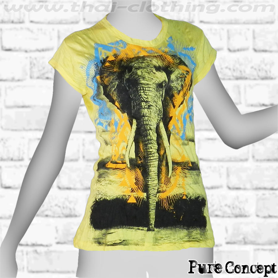 Elephant - Yellow Pure Concept WOMEN T-Shirt Tee