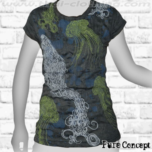 Jellyfish - Black Pure Concept WOMEN T-Shirt Tee